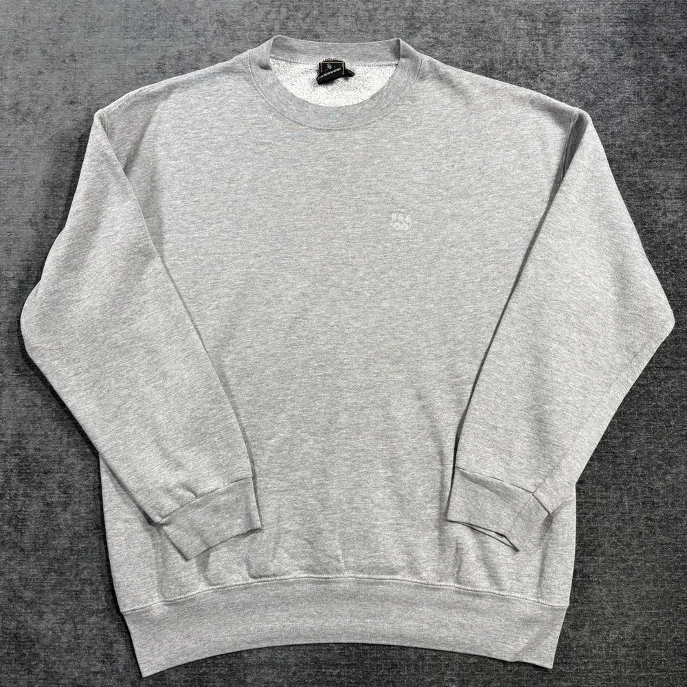 VINTAGE USA Olympics JC Penney Sweatshirt‎ Mens XL Gray Crewneck Pullover 90s
